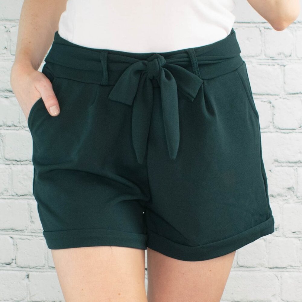 Teal High Waist Shorts